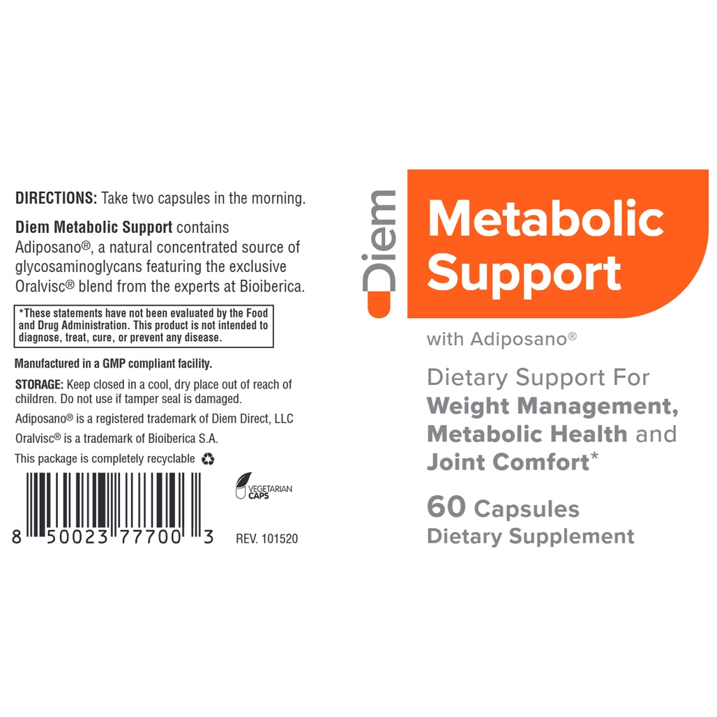 Diem Metabolic Support capsules for weight management , metabolic health
