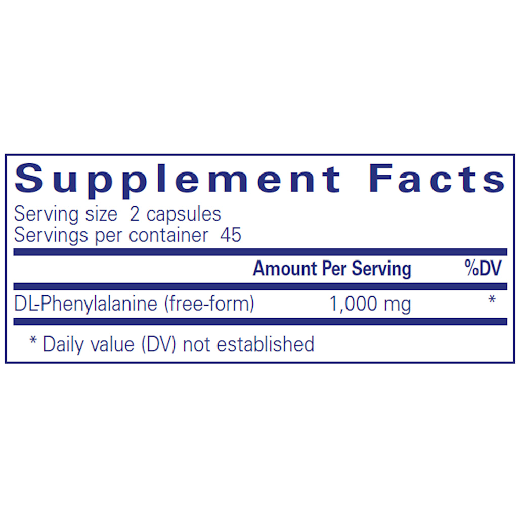 DL-Phenylalanine 500 mg Pure Encapsulations