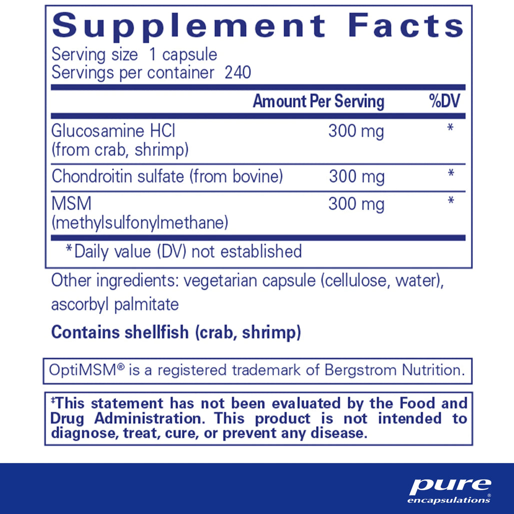 Glucosamine Chondroitin with MSM Pure Encapsulations