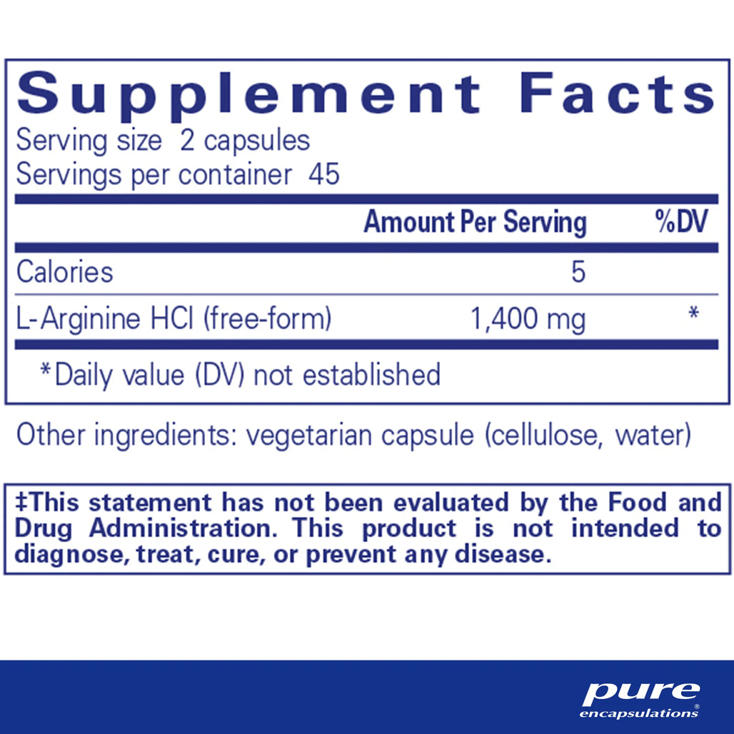 L-Arginine 700 mg Pure Encapsulations