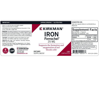 Iron Ferrochel 25 mg Kirkman labs