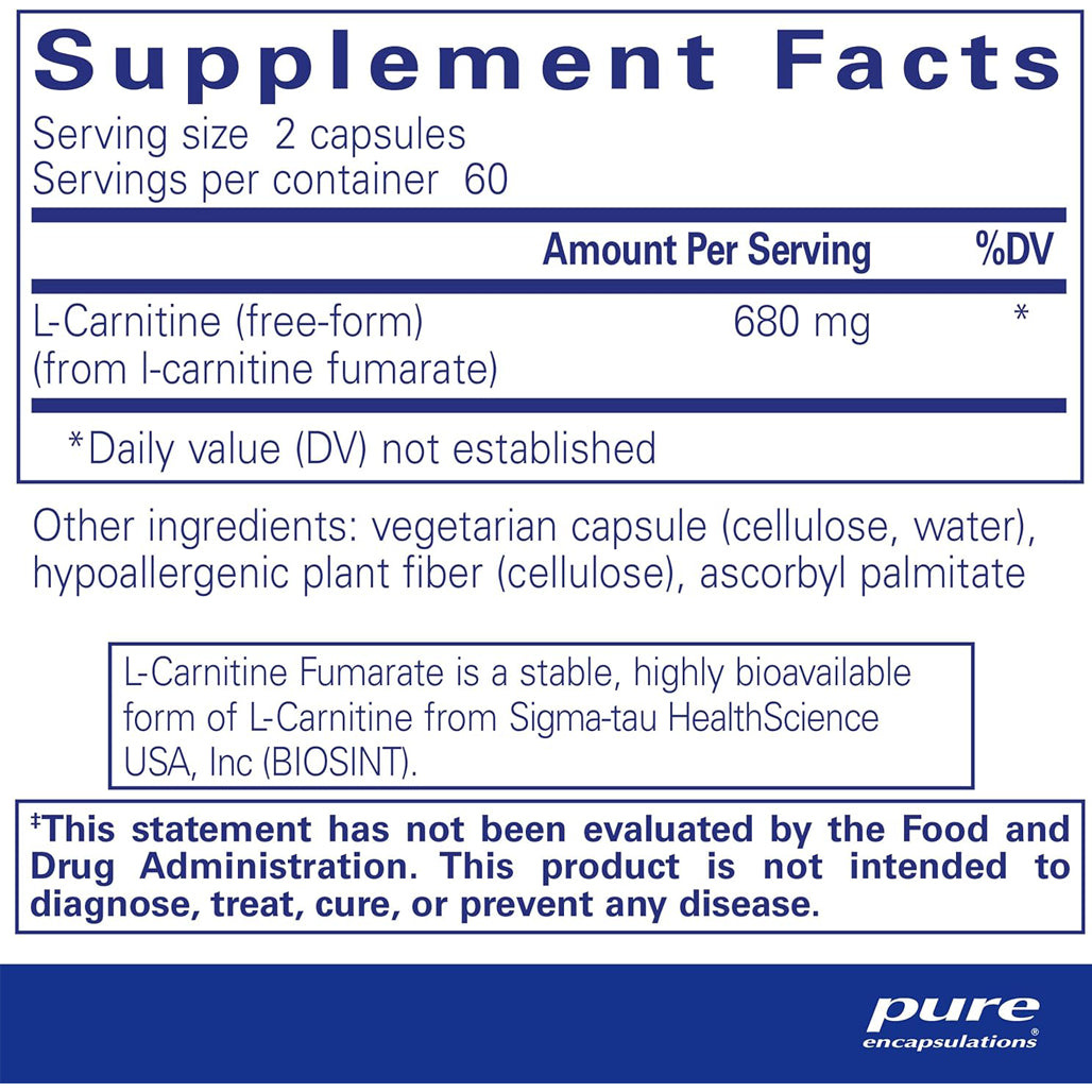 L-Carnitine fumarate Pure Encapsulations