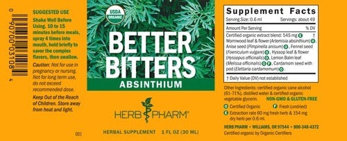 Better Bitters Absinthium Herb Pharm