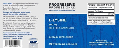 L-Lysine Progressive Labs
