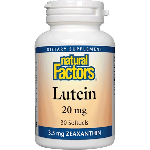 Natural factors Lutein 20 mg - provides nutritional support for the skin and eyes