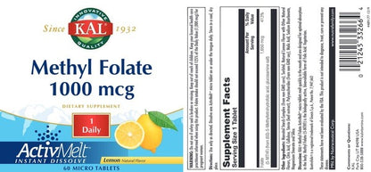 Methyl Folate 1,000 mcg Lemon