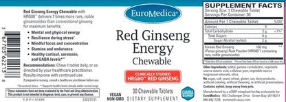 Red Ginseng Chewable EuroMedica