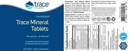 Trace Mineral Tablets Trace Minerals Research