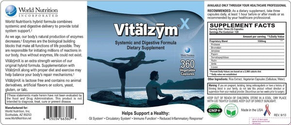 Vitalzym Enzymes X World Nutrition
